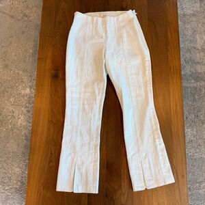 Cinq À Sept Women's White Highlights Rise Laurie Pants Jeans Size 0